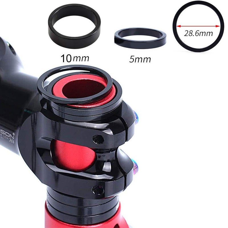 GANOPPER Bicycle Headset Spacer 5 count 1-1/8 inch 28.6mm - Image 4